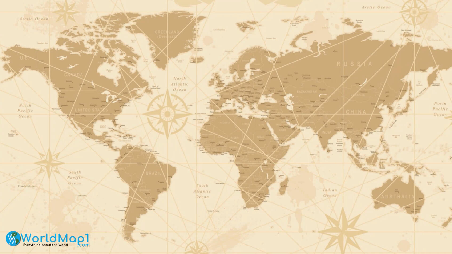 Africa Compass Map